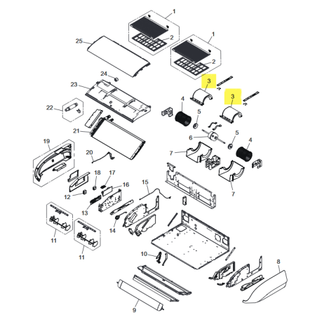 FUJITSU K9384307002 aka 9384307002 Casing U assy