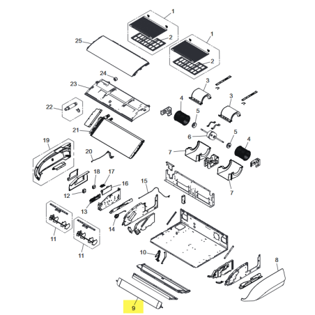 FUJITSU K9384144027 aka 9384144027 Flap assy (2-fan)