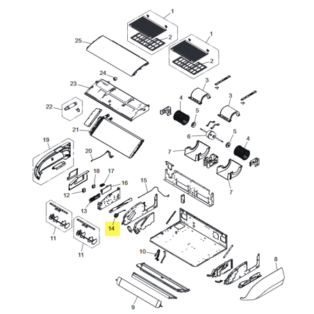 FUJITSU K9384312013 aka 9384312013 Gear box sub assy (including stepping motor)