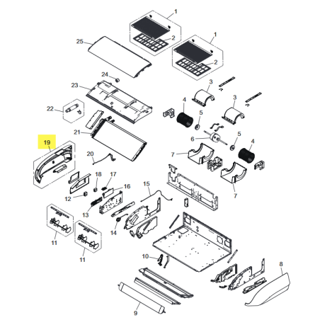 FUJITSU K9384320001 aka 9384320001 Side panel R sub assy