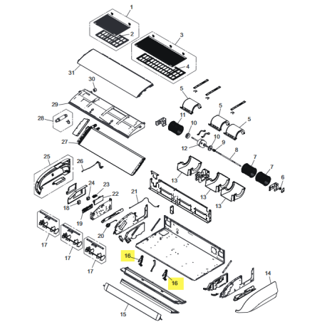 FUJITSU K9383386008 aka 9383386008 Flap hinge