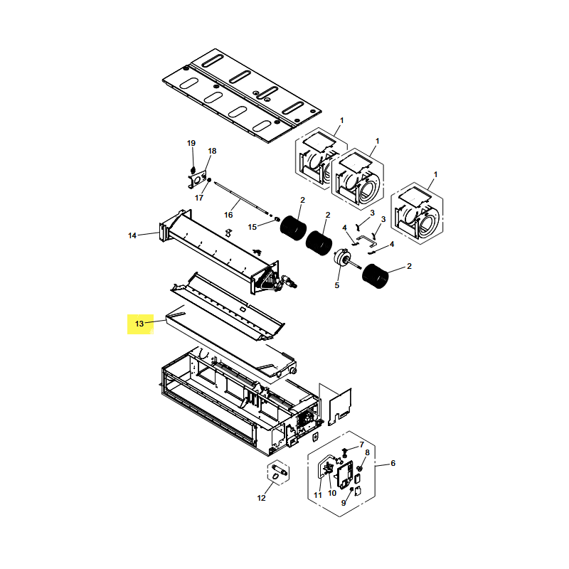 FUJITSU K9381752096 aka 9381752096 Drain pan sub assy