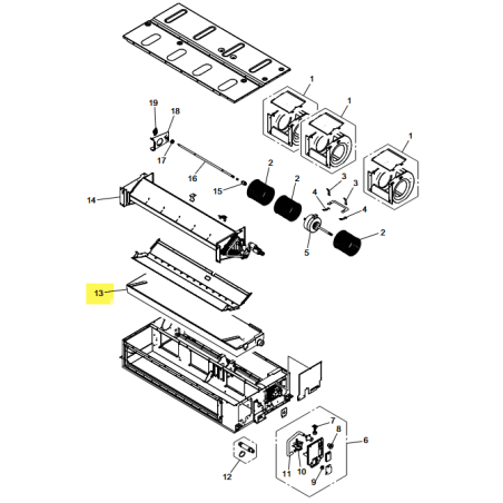 FUJITSU K9381752096 aka 9381752096 Drain pan sub assy