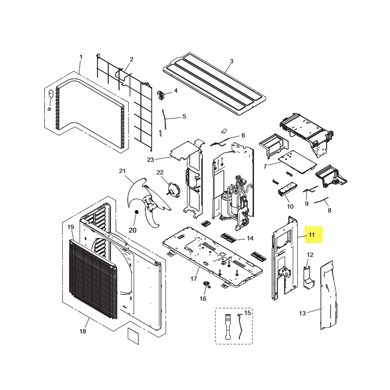 FUJITSU K9322552242 aka 9322552242 Cabinet right assy