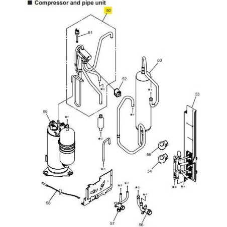 FUJITSU K9384970008 aka 9384970008 VALVE 4 WAY A2L