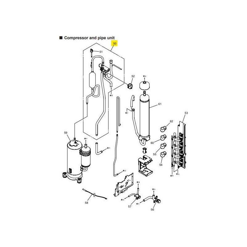 FUJITSU K9374425808 aka 9374425808 VALVE 4 WAY ASS BRAZING A2L