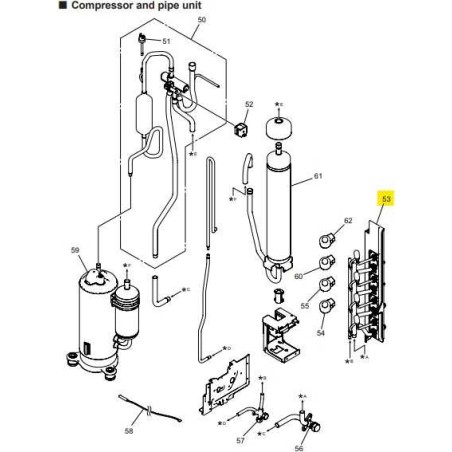 FUJITSU K9384866110 aka 9384866110 VALVE UNIT TA (Gas Pipe Valve + Liquid Pipe Valve) A2L