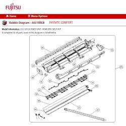 FUJITSU K9315331045 aka 9315331045 CASING TA HY DW W/FAN GUARD