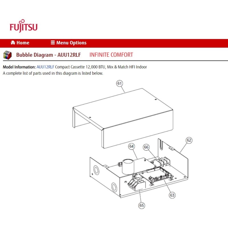FUJITSU K9703297014 aka 9703297014 THERMISTOR PIPE AUU RCLX/RML KTM-45-FG1-3