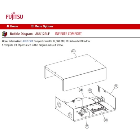 FUJITSU K9703297014 aka 9703297014 THERMISTOR PIPE AUU RCLX/RML KTM-45-FG1-3