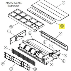FUJITSU K9380599005 aka 9380599005 CABINET PANEL 4 FAN (R) ARU24 ADU24 AL53 SGCC-Z-NC-X Z08 T0 6