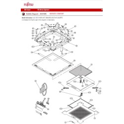 FUJITSU K9362787000 DECORATION PLATE AUU FUJITSU LOGO PLASTIC