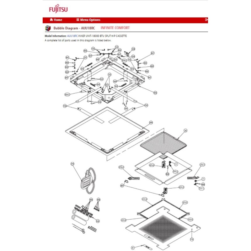 FUJITSU K9362787000 DECORATION PLATE AUU FUJITSU LOGO PLASTIC