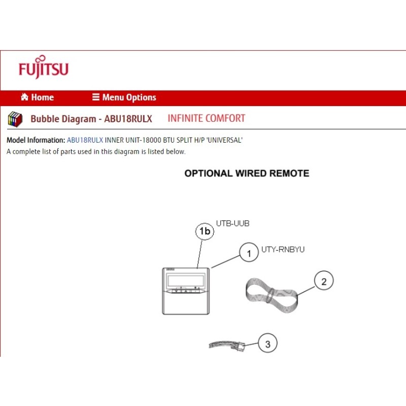 FUJITSU K9372714010 aka 9372714010 WIRE REMOTE AUU PAC UL1015 3P AWG22 L30ft AR-3TA