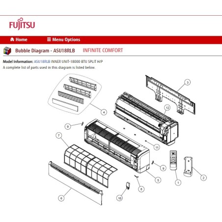 FUJITSU K9315014023 aka 9315014023 AIR FILTER ASUB18 HVII PP