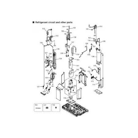 FUJITSU K9901084010 aka 9901084010 THERMISTOR ASSY (TH4: SUBCOOLING HEAT EXCHANGER A ASSY)