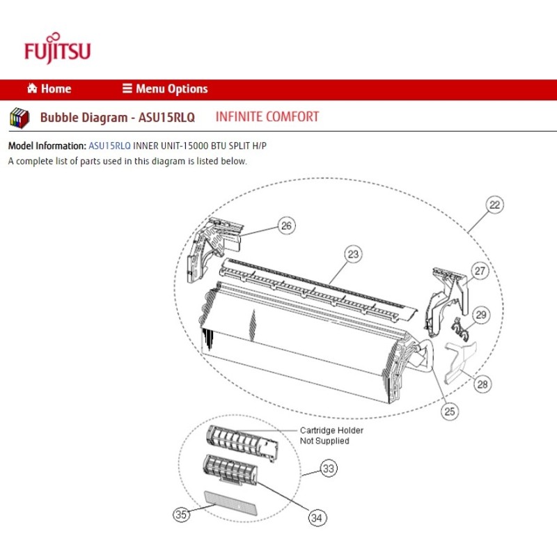 FUJITSU K9366633174 EVAPORATOR TA-RL DW/HY HCRC