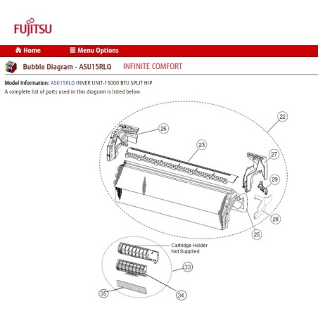 FUJITSU K9366633174 EVAPORATOR TA-RL DW/HY HCRC