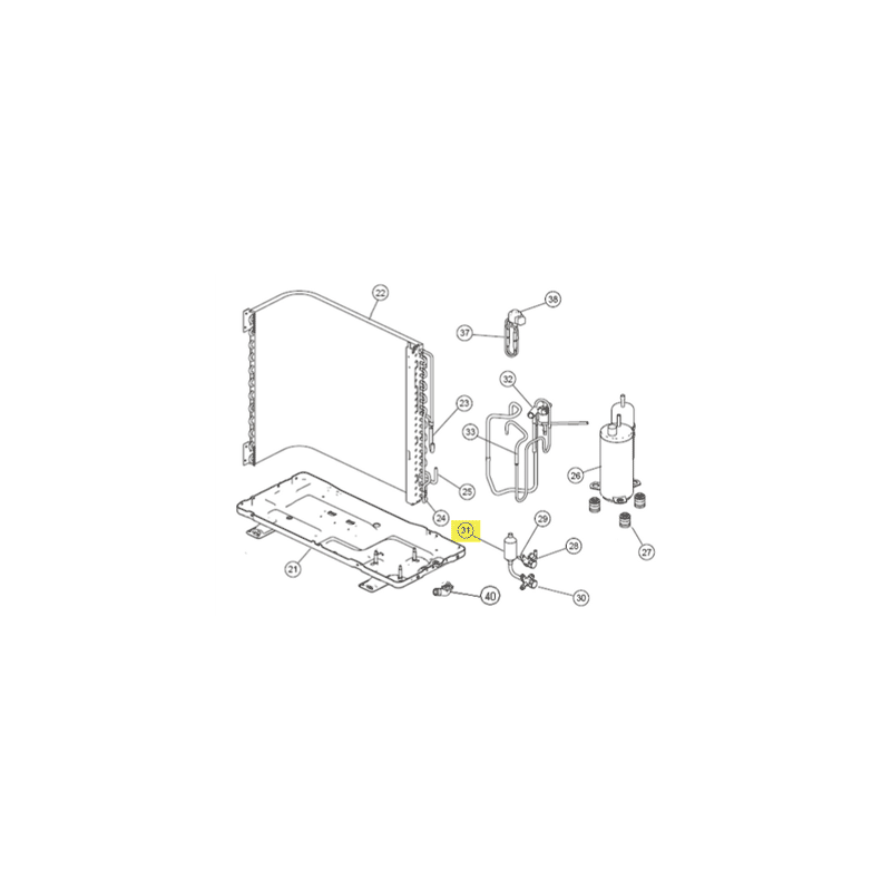 FUJITSU K9317366014 aka 9317366014 VALVE 3 WAY ASSY 9RLFW