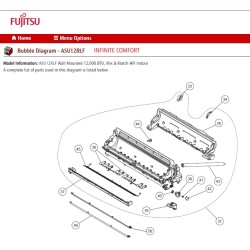 FUJITSU K9317656016 aka 9317656016 LOUVER U UPPER NARROW HFI HIPS 03N11 WHITE