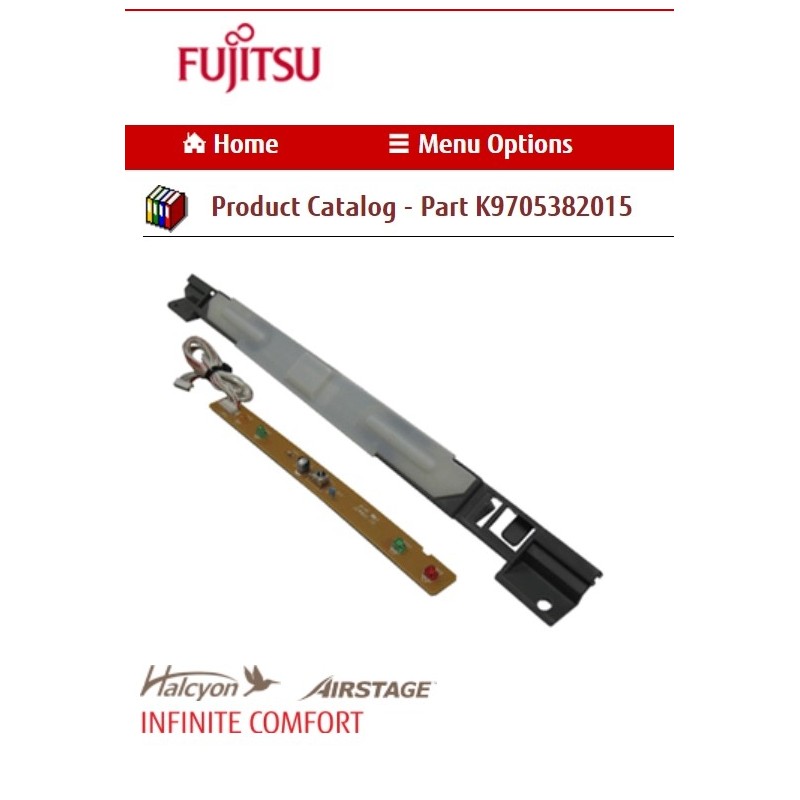FUJITSU K9705382015 aka 9705382015 DISPLAY UNIT TA ASU K02CB-0300HSD-D0 PCB+HOLDER