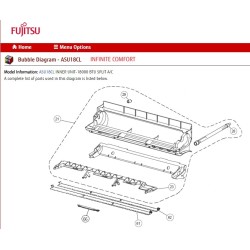 FUJITSU K9705382015 aka 9705382015 DISPLAY UNIT TA ASU K02CB-0300HSD-D0 PCB+HOLDER