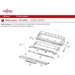 FUJITSU K9309991033 aka 9309991033 LOUVER U HY UPPER (THICKER) ABS