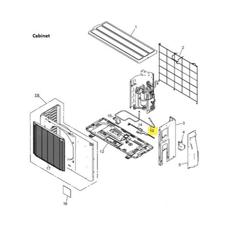 FUJITSU K9901060038 aka 9901060038 HEATER BASE HY WI913 16(230V 150W) A2L