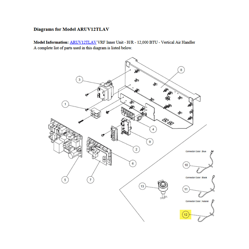 FUJITSU K9900653026 aka 9900653026 THERMISTOR ROOM ARUV VR2