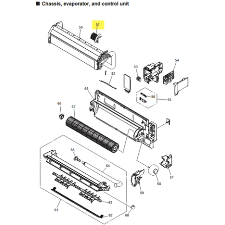 FUJITSU K9388951003 aka 9388951003 Room thermistor holder