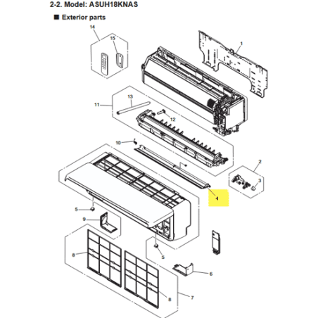 FUJITSU K9387479058 aka 9387479058 LOUVER ASSY UP DOWN A2L