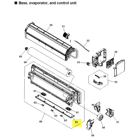 FUJITSU K9388155005 aka 9388155005 COVER UNDER C HY ABS 10N08 WHITE A2L