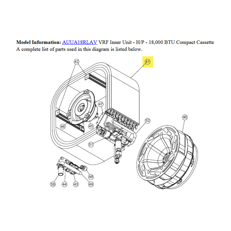 FUJITSU K9375720063 aka 9375720063 EVAPORATOR AUUA18~24 VII DWW