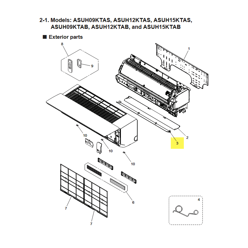 FUJITSU K9318849042 aka 9318849042 LOUVER ABS 23N545 DARK GRAY A2L