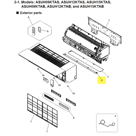 FUJITSU K9318849042 aka 9318849042 LOUVER ABS 23N545 DARK GRAY A2L