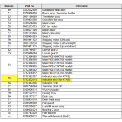 FUJITSU K9712392014 aka 9712392014 DISPLAY ASSY EZ-0231WHSE-D (Display board + Holder) A2L