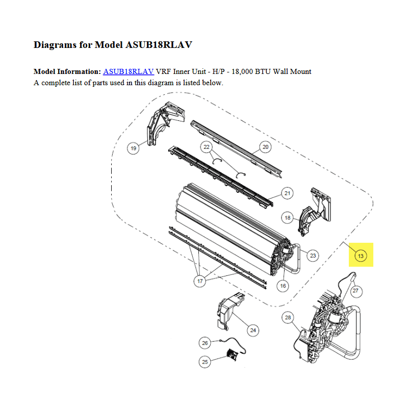 FUJITSU K9315338600 aka 9315338600 EVAPORATOR TA-ASUB18+ DW/ HCRC