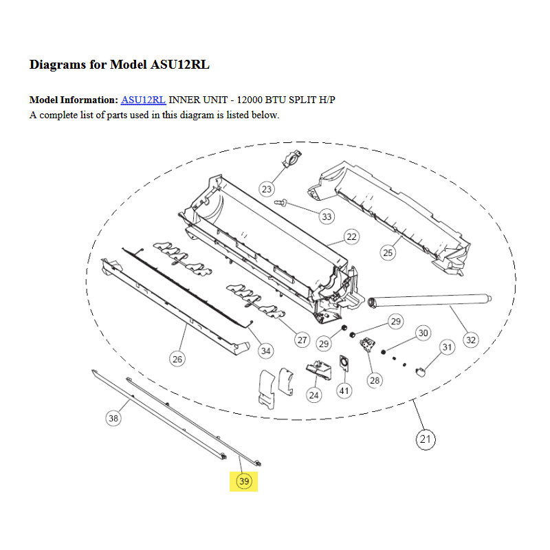 FUJITSU K9316573000 aka 9316573000 LOUVER Z 9/12RL