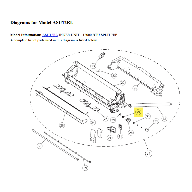 FUJITSU K9316574007 aka 9316574007 GEAR LOUVER RL