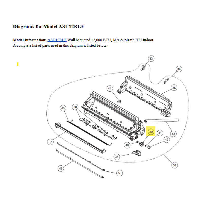 FUJITSU K9317669016 aka 9317669016 GEAR HOLDER LOUVER HFI