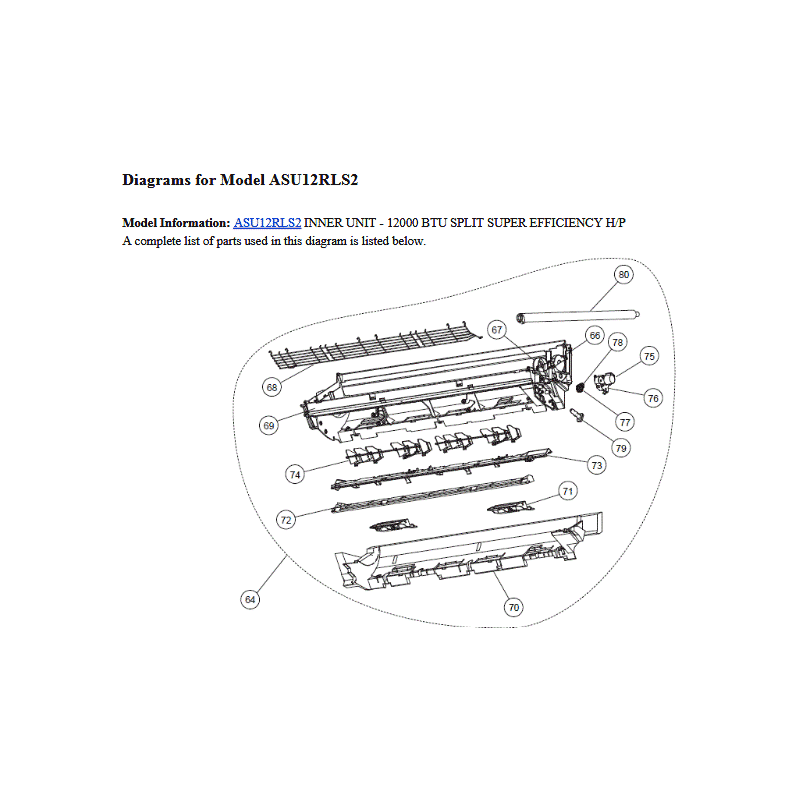 FUJITSU K9319298009 aka 9319298009 LOUVER COVER ASU9/12/15RLS2