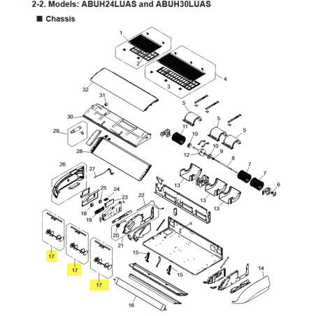 FUJITSU K9383385001 aka 9383385001 BASE LOUVER J404 HIPS