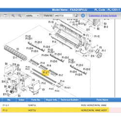 DAIKIN 140773J HORIZONTAL VANE ASSY.