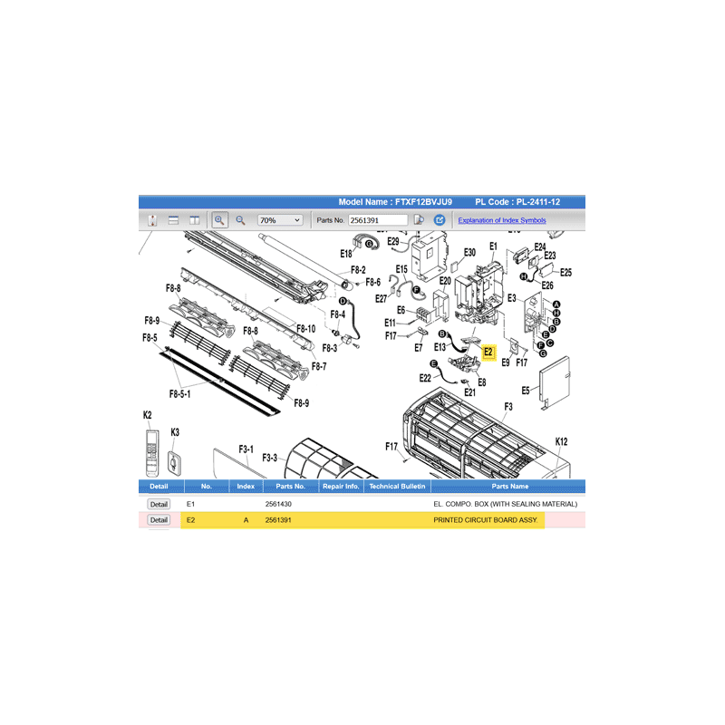DAIKIN 2561391 PRINTED CIRCUIT BOARD ASSY.