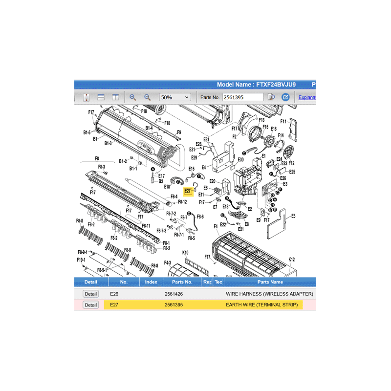 DAIKIN 2561395 EARTH WIRE (TERMINAL STRIP)