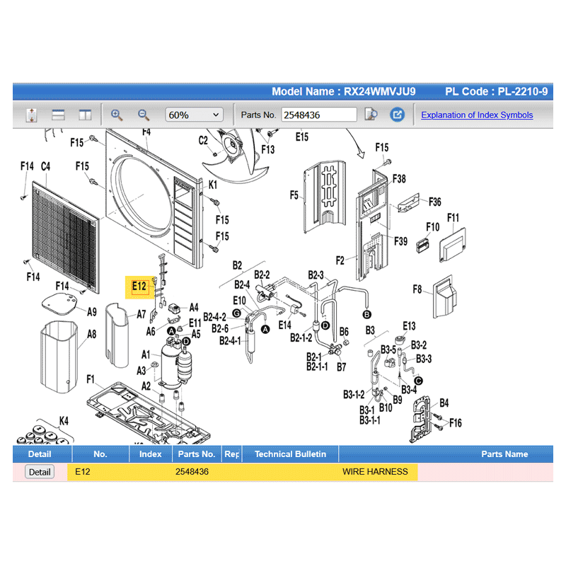DAIKIN 2548436 WIRE HARNESS