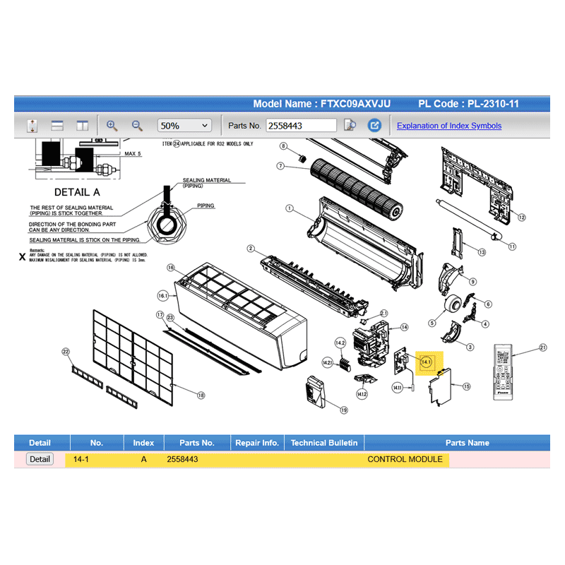 DAIKIN 2558443 CONTROL MODULE