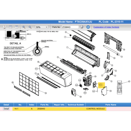 DAIKIN 2558443 CONTROL MODULE