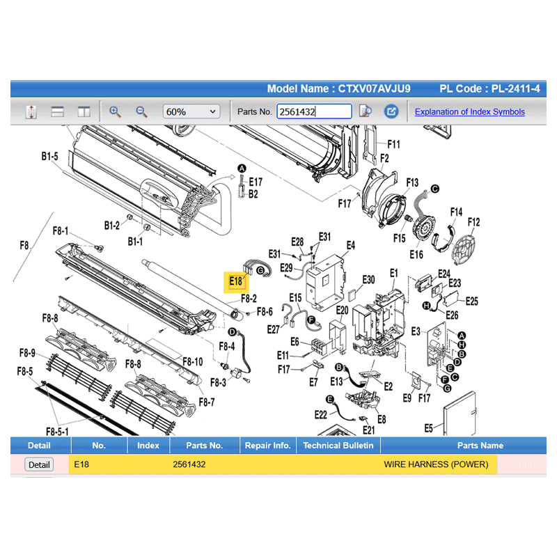 DAIKIN 2561432 WIRE HARNESS (POWER)