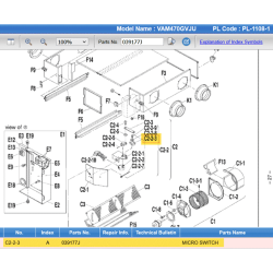 DAIKIN 039177J MICRO SWITCH